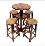 Стол с твердым деревом, стол, стул стола стола стола бар с твердым деревянным столом