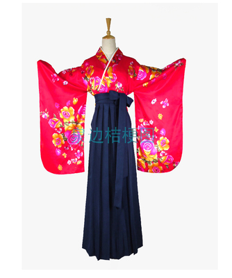 taobao agent Come and set the kimonos and two -foot sleeves.cosplay kimono graduation 袴 two -foot sleeve top