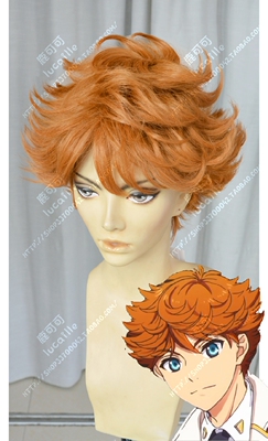 taobao agent Super Heart Renaissance Bringing Knife Taro Taro Orange Golden Qi Short Hair Anime COSPLAY wig