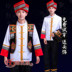 2018 mới Miao trang phục nam thiểu số trang phục khiêu vũ Zhuang quốc tịch hiệu suất trang phục hiệu suất múa tre quần áo Trang phục dân tộc