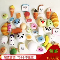 Squishy mềm phục hồi chậm trẻ em chơi nhà mặt dây chuyền mô phỏng bánh mì đồ chơi vent dễ thương dễ thương miễn phí vận chuyển đồ chơi nhà bếp