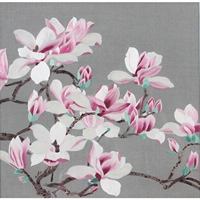 Su thêu DIY kit người mới bắt đầu khâu quét hoa mộc lan giới thiệu hướng dẫn tự học thêu mẫu nhà hàng sơn trang trí khăn thêu