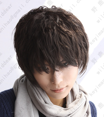 taobao agent 2013 new popular black Japanese cherry blossom hot anime daily beautiful men's accessories cosplay wig