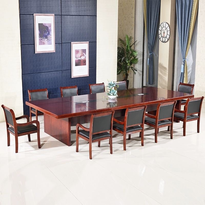 Bàn ghế văn phòng hội nghị bàn văn phòng bàn dài bằng gỗ rắn bàn hội nghị bàn và ghế kết hợp bàn đào tạo bàn đàm phán - Nội thất văn phòng