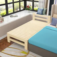 Pine 2018 đơn giản hiện đại khung câu đố cấu trúc giường gỗ trẻ em giường đơn giường gỗ rắn giường loại mở rộng giường gỗ công nghiệp