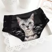 Nữ chống nắng 3D Kitty Comet mẫu đầu mèo liền mạch quần ren ren eo gợi cảm