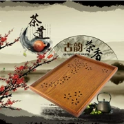 Hoa anh đào Nhật Bản rỗng tấm gỗ hình chữ nhật khay gỗ rắn Khay gỗ đơn giản Teacup khay trà tấm phẳng