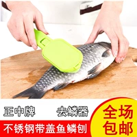 Шкалы рыб из нержавеющей стали с крышкой на кухне De -Scales Tools для убийства рыбных весов