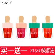 Đích thực ZUZU ice cream nhuộm lip lỏng charm point chống thấm giữ ẩm không dính cup không đánh dấu son môi nhuộm lip balm