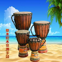 Nhạc cụ gõ phương Tây Học sinh trống châu Phi thực hành gỗ cứng tambourine toàn bộ gỗ đào gỗ nhỏ 10 inch để gửi bộ dụng cụ trống và dây đai đàn classic guitar