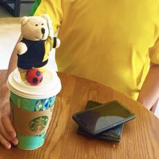 Starbucks starbucks星巴克2018年马来西亚世界杯小熊磁铁磁贴冰箱贴via礼包