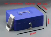 Hộp sắt lưu trữ 25A có khóa kho tiền cầm tay hộp tiền nhỏ hộp thu ngân hộp tiền mặt nhỏ an toàn với khay - Két an toàn
