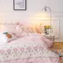 Bộ đồ giường bằng vải cotton màu hồng Merlot trải giường MyMelody hoạt hình bông dễ thương giường bốn cánh công chúa gió - Bộ đồ giường bốn mảnh bộ ga gối