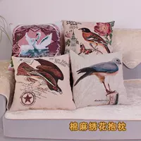 Животные в стиле европейского стиля хлопка и льняное диван -кровать подушка подушка, покрывающая нордическую средиземноморскую кровать с большой подушкой