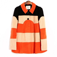 〖拉〗 thương hiệu giảm giá mùa đông của phụ nữ ve áo Hàn Quốc phiên bản của áo khoác len 6A006 áo dạ lông cừu hàn quốc