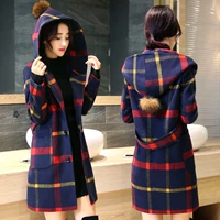 Giá chế biến phụ nữ Sen Bộ áo len áo khoác len Slim mỏng phần dài Hàn Quốc phiên bản 2017 mới mùa đông áo khoác nữ hàn quốc