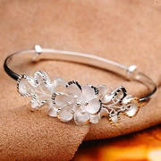 Phiên bản Hàn Quốc của vòng tay bạc Bauhinia ngọt ngào có thể điều chỉnh Vòng tay nữ hoa Vera s999 vòng tay bạc cho mẹ bạn gái