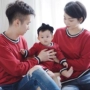 Baby romper cha mẹ-con xuân 2018 mới trang trí nhà sóng mẹ và con gái mùa hè mẹ và con mùa xuân và trang phục mùa thu quần áo trẻ con