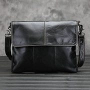 Túi xách của nam giới kinh doanh túi Messenger người đàn ông của túi đầu lớp da mềm giản dị mặt cắt ngang vali