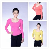 Городская хвозная принцесса рукав длинный 7058 базовая футболка для рубашки тренировочная одежда танца базовая тренировочная одежда топы танцевальная одежда