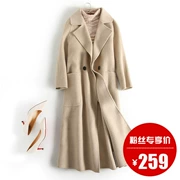 [Chống bán mùa] sau khi làm bằng tay làm bằng tay Albaka alpaca hai mặt cashmere áo nữ 18003