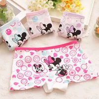 Mới dễ thương phim hoạt hình mickey trẻ em đồ lót bông in bé boxer đồ lót cô gái đồ lót bộ đồ giữ nhiệt cho bé