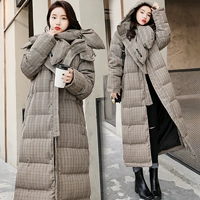 Chống mùa giải phóng mặt bằng 2018 mùa thu và mùa đông Hàn Quốc phiên bản của kẻ sọc áo khoác yếm dài xuống áo khoác dày ấm áp ấm áp bông hoang dã quần áo phụ nữ áo phao parka nữ