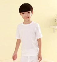 Хлопковая детская белая футболка для мальчиков, подходит для подростков, свободный крой, осенняя