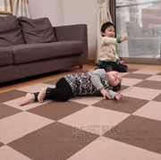Nhật bản nhập khẩu thảm sàn mat chống trượt mat phòng khách bò mat trẻ em sàn khảm mat suede dày