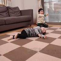 Nhật bản nhập khẩu thảm sàn mat chống trượt mat phòng khách bò mat trẻ em sàn khảm mat suede dày nhựa trải sàn