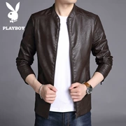 Áo khoác da nam Playboy Áo khoác mỏng Hàn Quốc đẹp trai phù hợp với áo khoác da Áo khoác trẻ trung mùa thu Áo khoác ngoài mới
