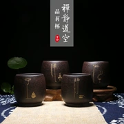 K-04 Yi nồi Fang Yixing cát màu tím tách trà thạc sĩ cup vẽ tay cát vàng đen nhỏ cup tùy chỉnh kung fu trà bộ