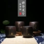 K-04 Yi nồi Fang Yixing cát màu tím tách trà thạc sĩ cup vẽ tay cát vàng đen nhỏ cup tùy chỉnh kung fu trà bộ ấm trà đất