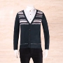 Romeo nam thời trang mùa xuân V-Cổ tinh tế retro jacquard nam đan áo len Z3D321 cardigan nam