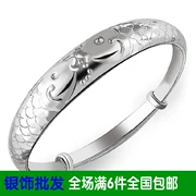 Bạc lady girl sterling bạc khai mạc trang sức bạc mẹ vòng tay Song Ngư nữ mới sinh viên gió lạnh bán buôn