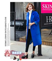 Mùa thu đông 2017 Phụ nữ mới phiên bản Hàn Quốc của áo khoác len lỏng dày hơn 茧 loại áo len dài - Áo Hàn Quốc áo dạ nữ dáng suông dài