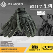 MR.MOTO thiết bị cưỡi xe máy retro Harley xe máy tay đua bốn mùa găng tay da chống rơi