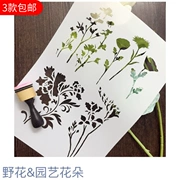 Handmade sáng tạo DIY vẽ tay thẻ công cụ làm hoa rỗng hoa dại cỏ hoa mẫu đơn hoa bóng râm 118