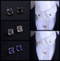 Phiên bản Hàn Quốc của pha lê trâm pha lê trâm cá tính vuông kim cương nhỏ cổ áo kim cổ áo khóa cổ áo clip nam ghim cài áo vest nữ