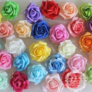 Hoa hồng nhân tạo hoa giả hoa giả PE hoa hồng nhân tạo hoa 6 ~ 7cm bọt hoa đầu hoa - Hoa nhân tạo / Cây / Trái cây
