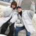 Mùa đông áo khoác nam Hàn Quốc phiên bản của xu hướng trong phần dài của những người yêu thích bông quilt với bánh mì dày dịch vụ sinh viên đẹp trai áo bông Trang phục Couple