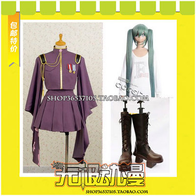 taobao agent Hatsune Vocaloid Hatsune Miku Miku Sakura cosplay clothing free shipping+wig+shoes