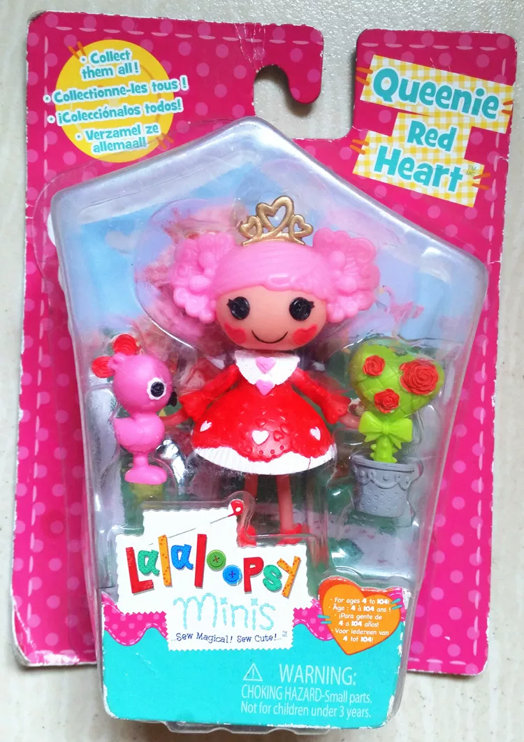 Lalaloopsy Lele Angel Big Block Doll упаковка аксессуары 8CM Queenie Red Heart