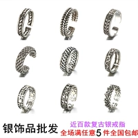 Bạc sterling 925 Thái bạc rỗng vần mở đuôi retro retro ngón trỏ nhẫn nhẫn nhà máy thế hệ bán buôn nhẫn đôi pnj