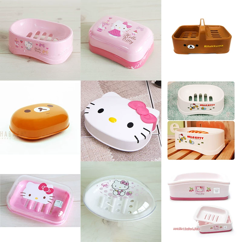 Hello kitty, импорт мультяшное мыло держатель, сушилка, корейский стиль