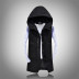 Mùa thu và mùa đông nam cotton lụa dày vest không thể được gỡ bỏ trùm đầu triều Slim dài xuống áo khoác cotton vest vest Áo vest cotton