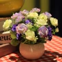 Bình gốm vuông nhỏ hoa giả trưng bày trong chậu nhựa mô phỏng hoa bán buôn nhà bonsai hoa nụ trang trí hoa - Hoa nhân tạo / Cây / Trái cây hoa hồng giả đẹp