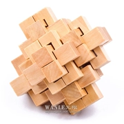 Bằng gỗ tháo gỡ đồ chơi câu đố Luban hai mươi bốn khóa phát triển trí thông minh Kong Ming khóa 24 khóa