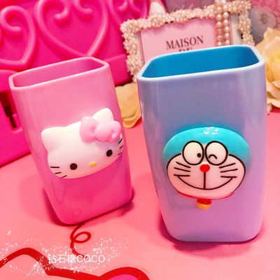 taobao agent Doraemon Ding Dang Cat Machine Cat Catalog Couple Rinse Cup Plastic Brushing Cup toilet Cup Water Cup