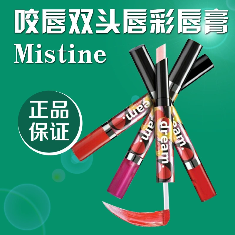 Vận chuyển Thái Lan chính hãng mistine hai đầu son bóng mơ ước son môi nhuộm môi chất lỏng son môi không đánh dấu môi cắn trang điểm - Son bóng / Liquid Rouge